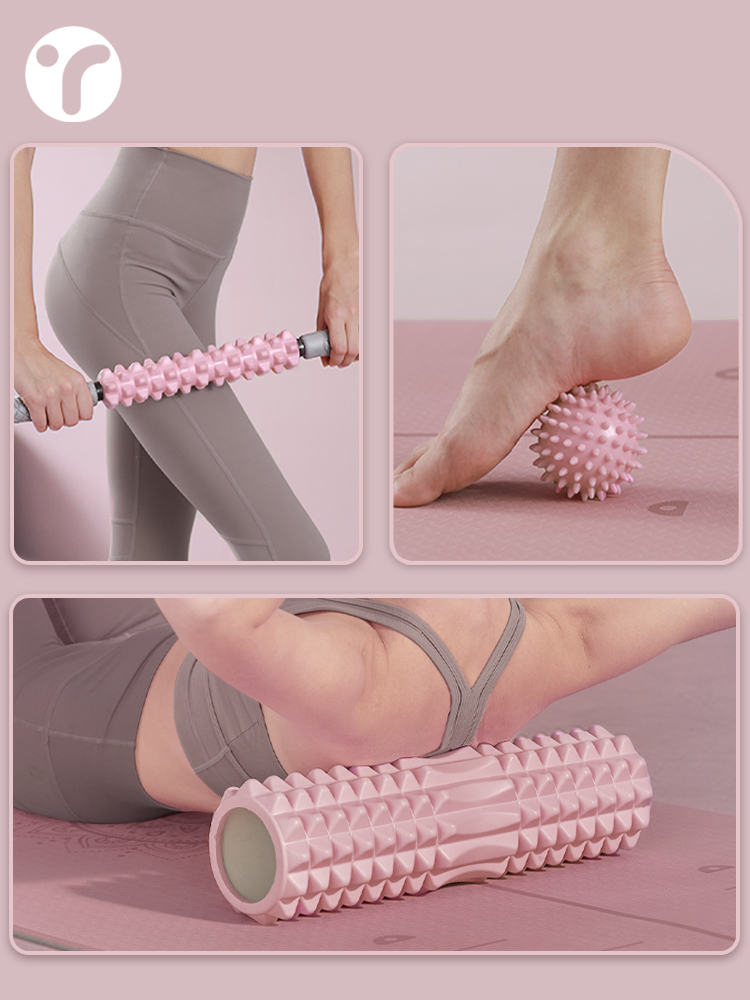 Yoga Fitness Stretching - 솔리드 폼 샤프트 메이스 마사지 롤러