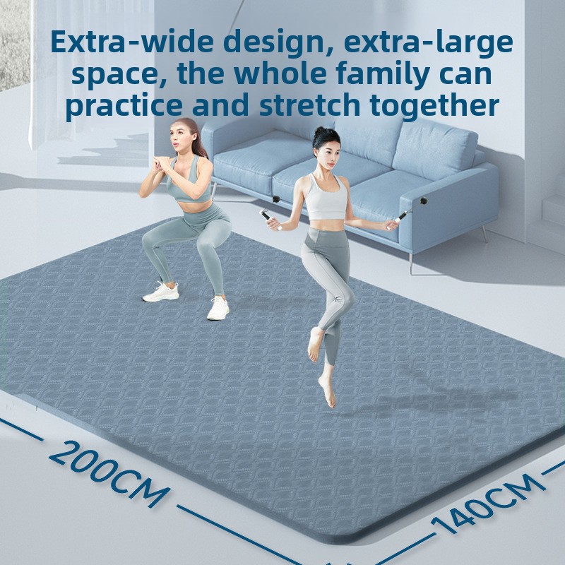 Thick Yoga Mat - 대형 사이즈 2인용 요가 매트, 두꺼운
