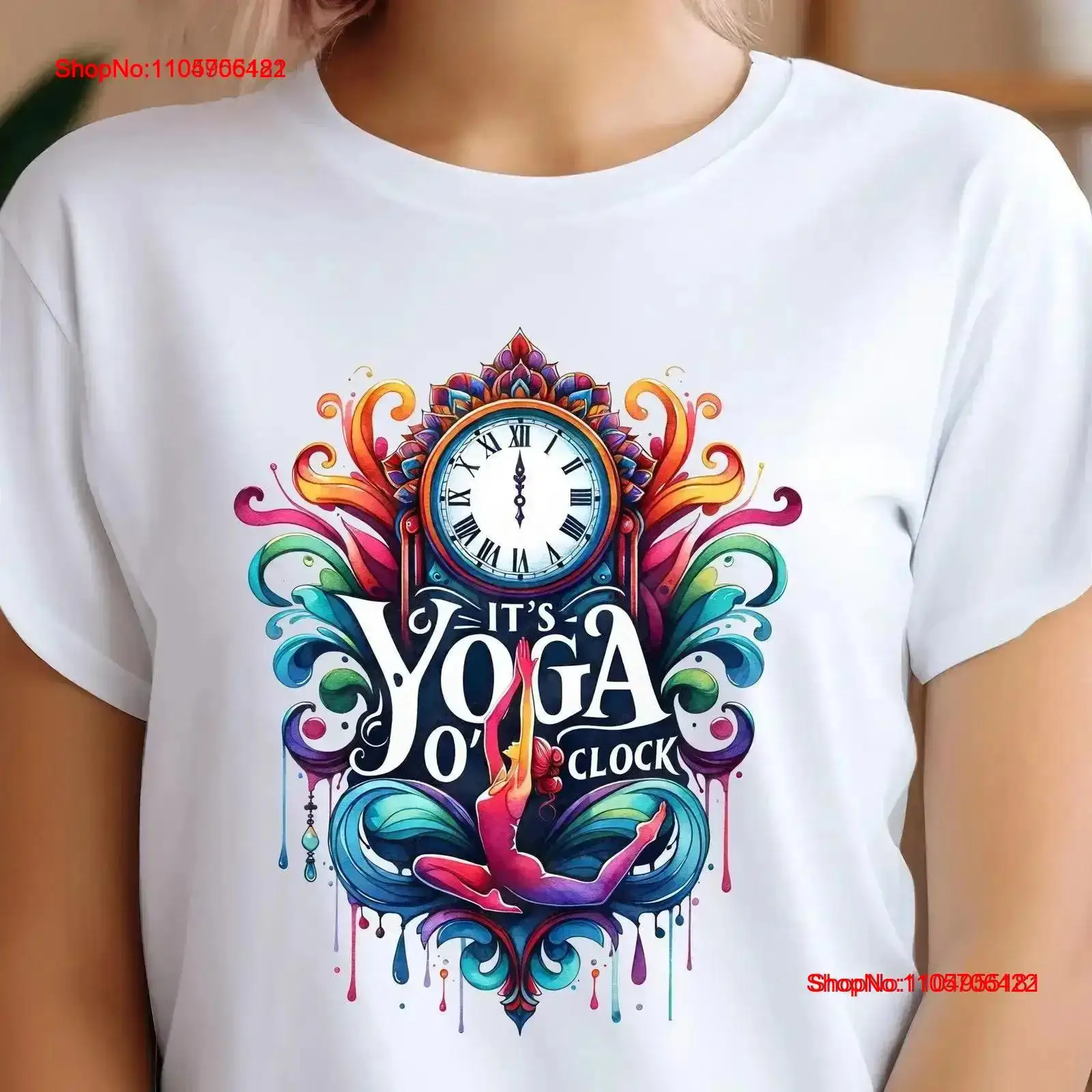 Yoga And Fitness Instructor - 요가 티셔츠 It's O'Clock Meditation 프리미엄
