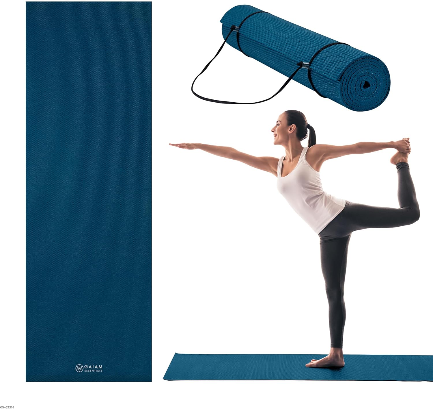 Yoga Fitness Images - 1/4인치 얇은 요가 매트(필라테스, 피트니스, 체육관