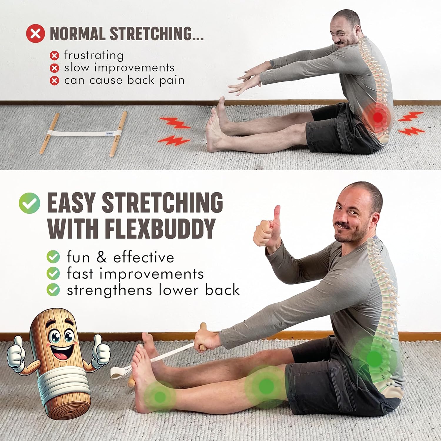 햄스트링 스트레처 조절 가능한 플렉스 스트랩 통증 완화 - Yoga Fitness Stretching 리뷰 및 가격