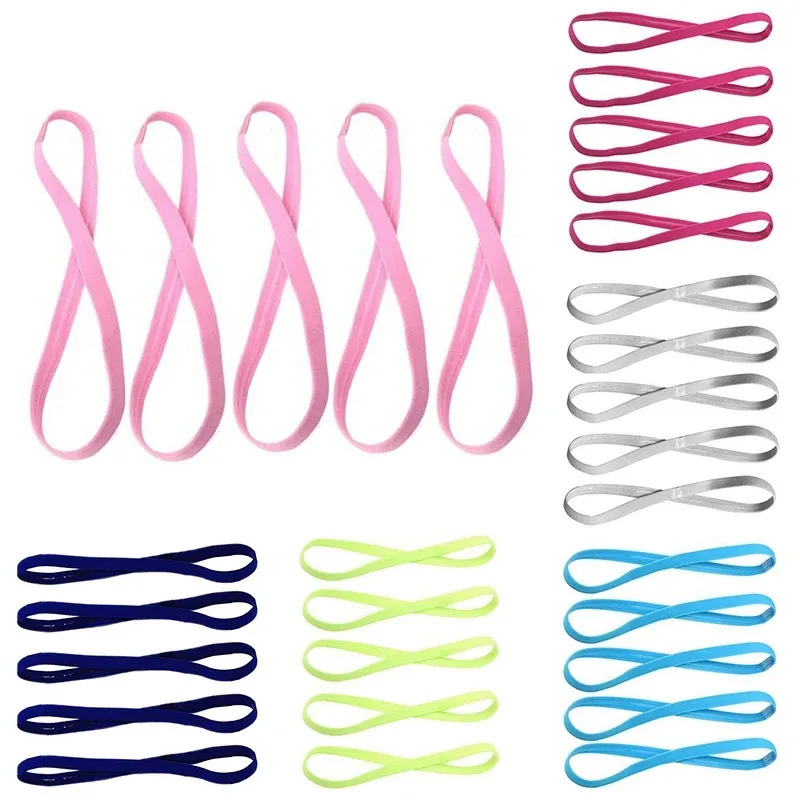 1-5pcs 탄성 땀 밴드 요가 러닝 피트니스 머리띠  - Yoga Fitness Girl 리뷰 및 가격