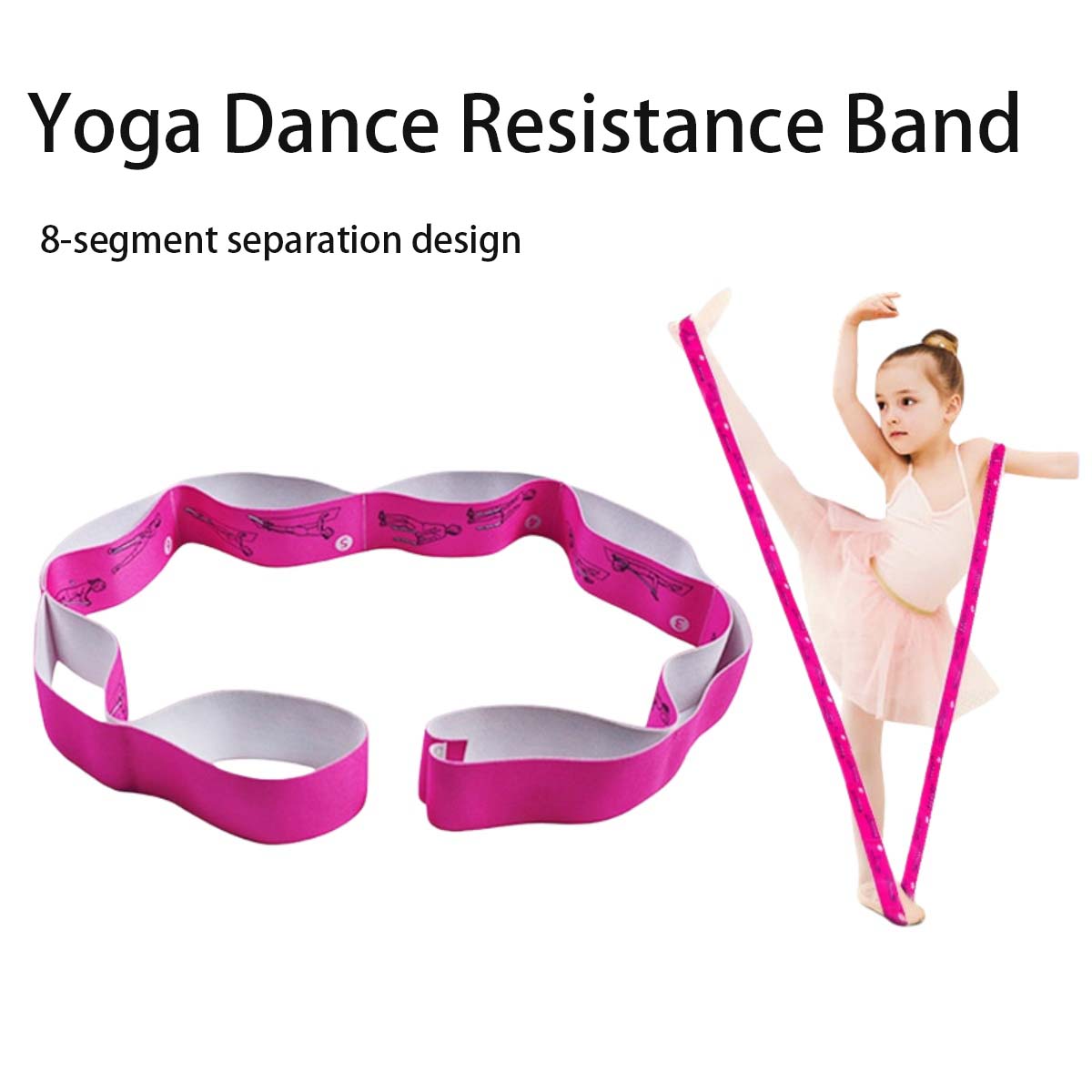 1개 요가 탄력 스트레치 밴드 로프 피트니스 필라테스  - Yoga Fitness Images 리뷰 및 가격