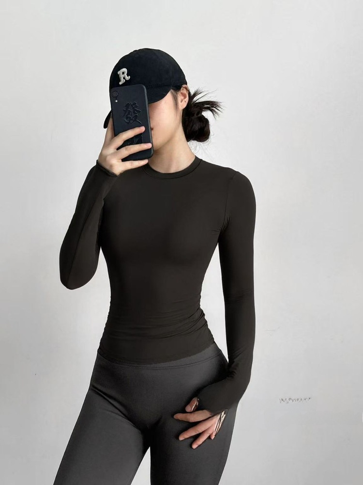 슬림핏 긴팔 요가 피트니스 티셔츠 속건성 경량 걸스 트 - Yoga Fitness Girl 리뷰 및 가격